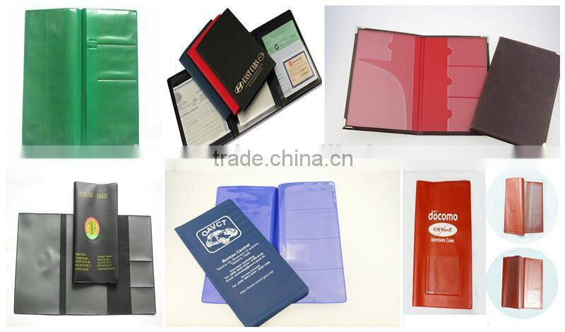 Hot selling PVC plastic envelope folder, plastic car documet folder