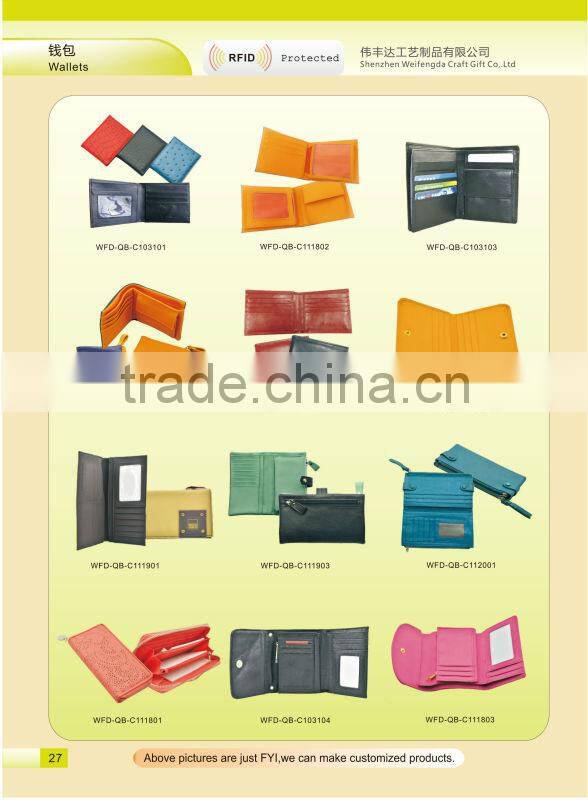 Mens leather bifold wallet coin pocket purse rfid wallet men