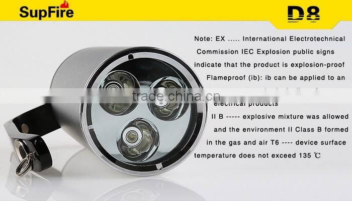 Supfire D8 Waterproof IP68 Explosion-Proof Torch Light