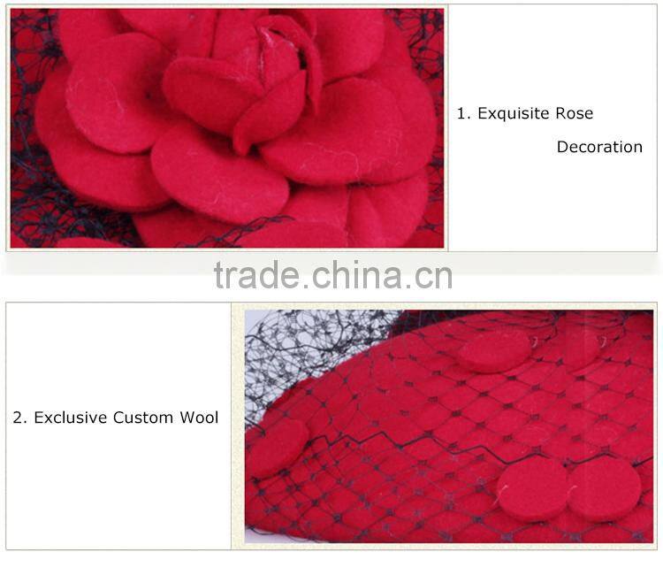 Wool Fascinator Party Hat Women Wholesale Lady Wedding Hat