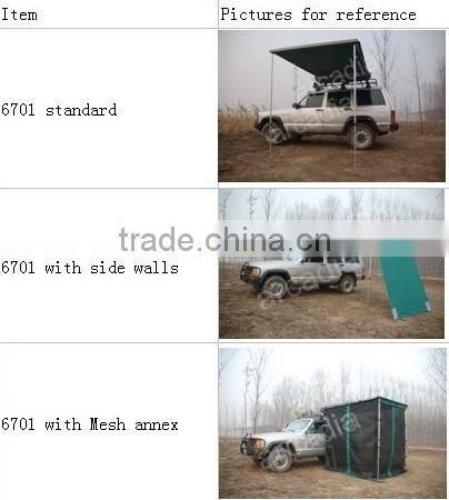 car camping awning retractable car roof side awning
