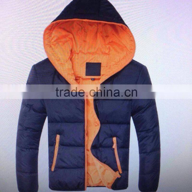 Winter men's jacket with hoody mens padding jacket