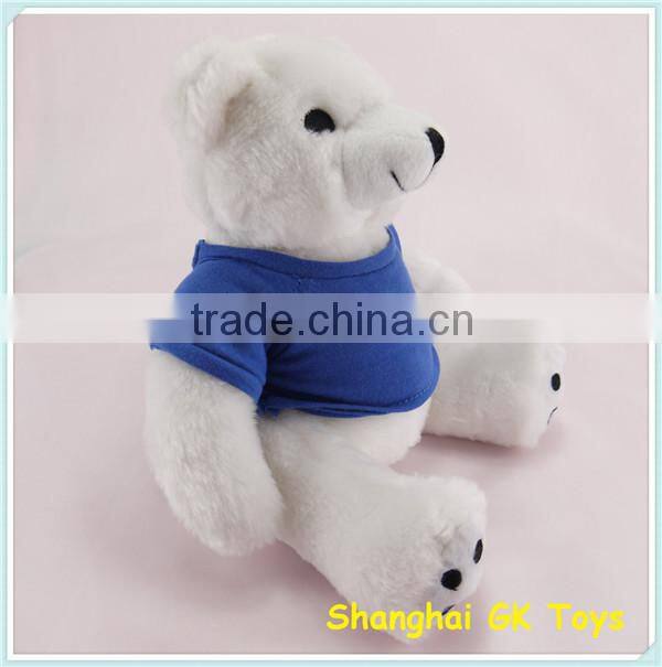 Plush White Polar Bear With T-Shirt