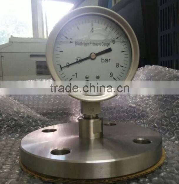 flange diaphragm liquid filled pressure gauge