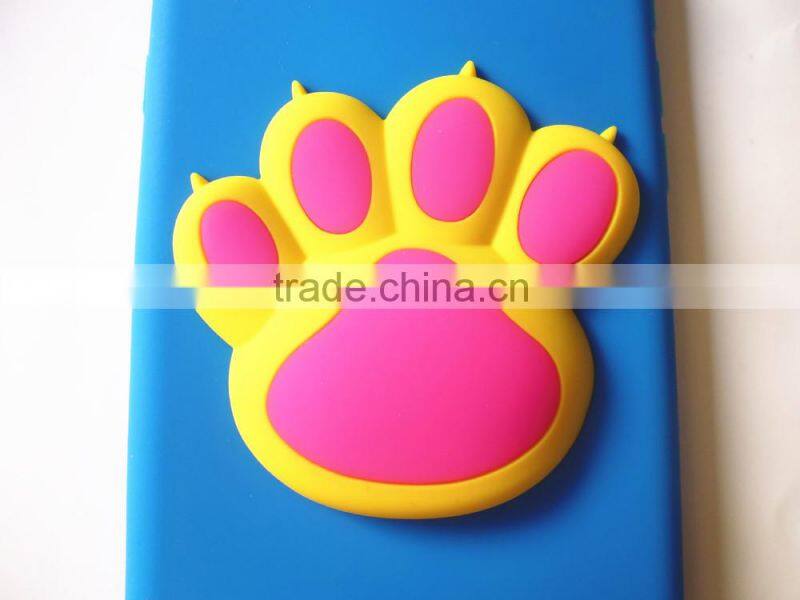 hot selling funny soft silicone bear's paw phone case