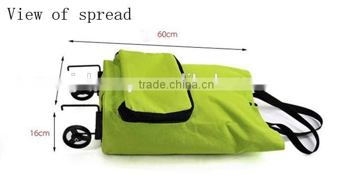 Hot sale!!! China design fashion foldable trolley shopping bag with wheels