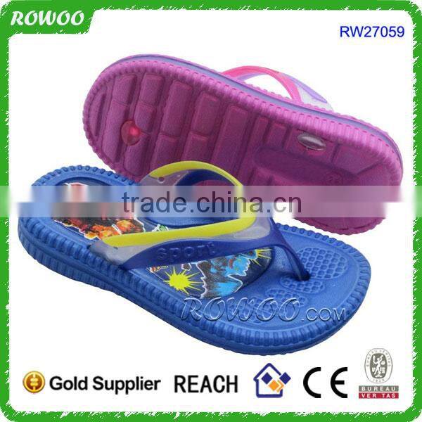 Kids cute cartoon slippers, soft flip flops cheap china wholesale