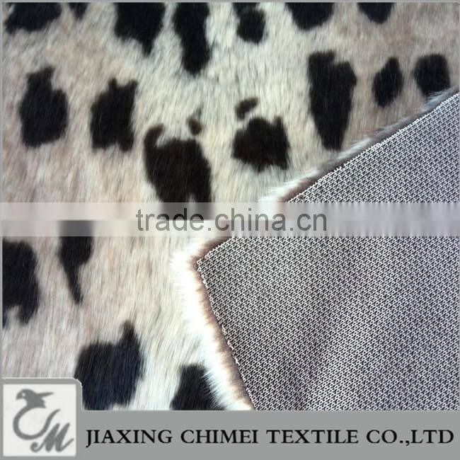 two tone leopard print smooth faux fur