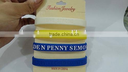 2014 best seller manufacture any of customized silicon bracelet in high quality and the cheapest price