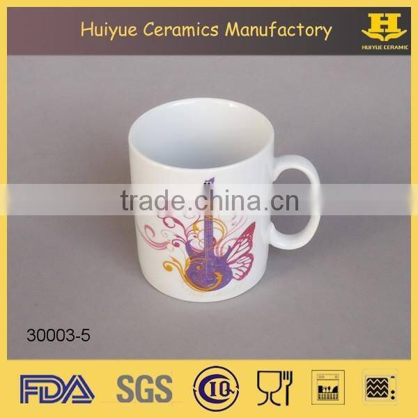 Ceramic coffee mug, porcelain printing travel mug, 350ml beaker