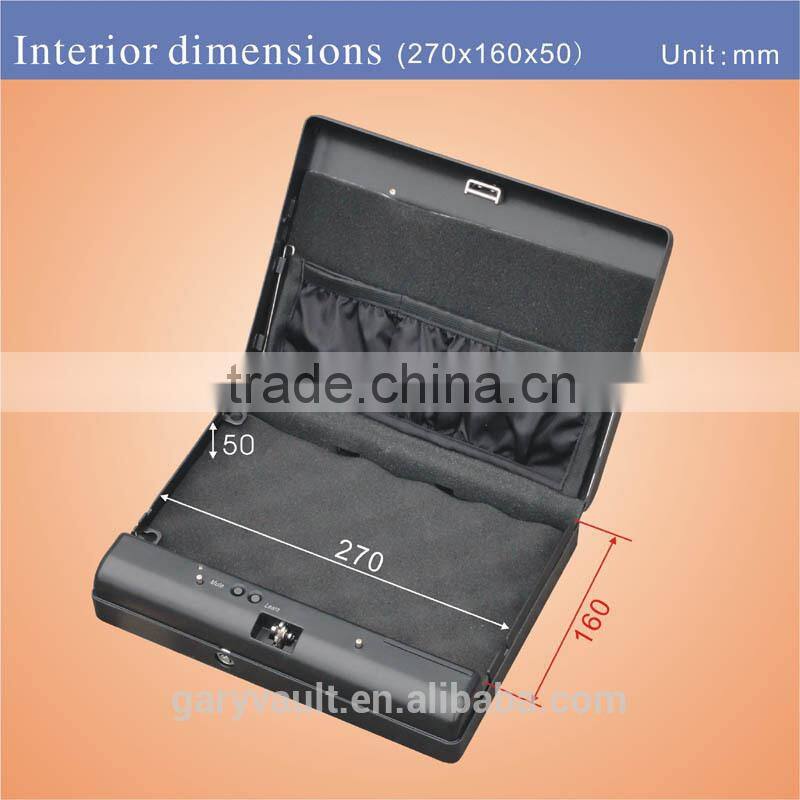 Wholesale- MD500 Micro Vault Digital Code Jewelry Car handgun pistol portable security storage steel mini Safe Box / gun vault