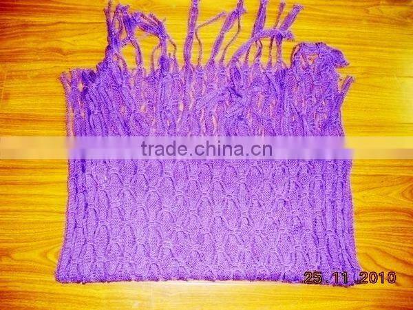 fashion lady acrylic knitted shawl