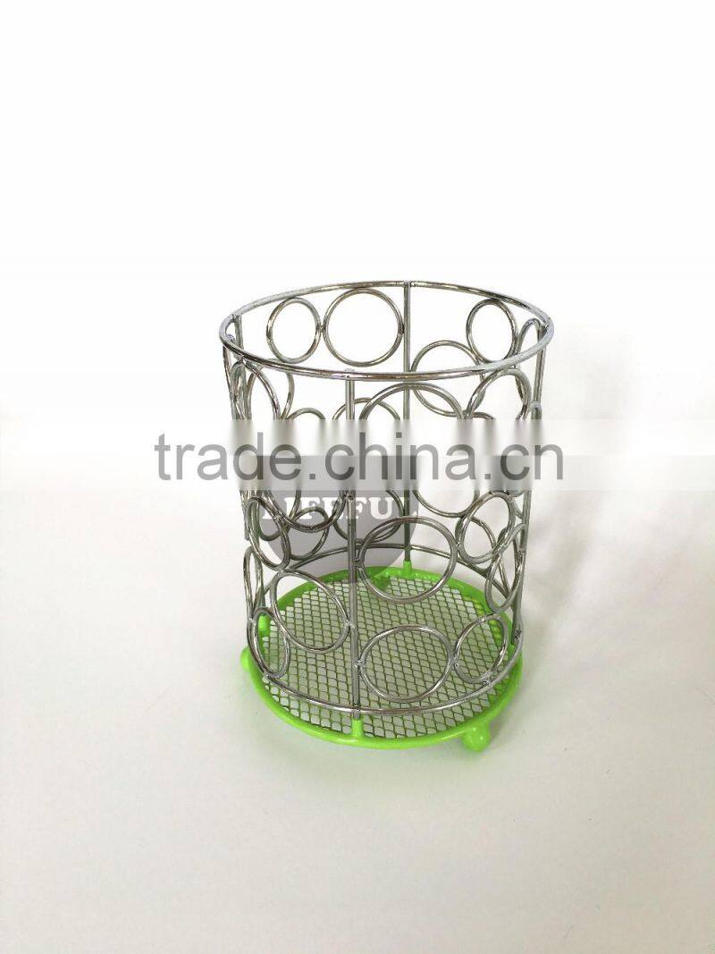 Utensil Holder Caddy Rack, Chrome Finish & Plastic coated