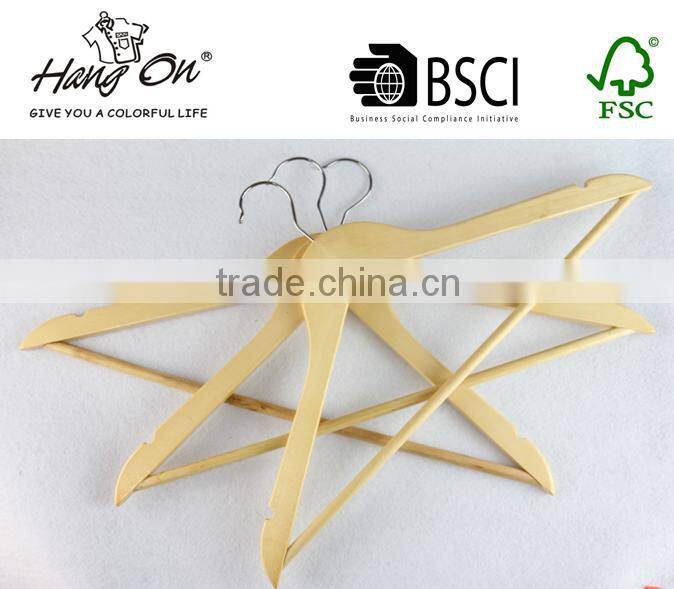 Household clothes Natural Color Wooden Hanger