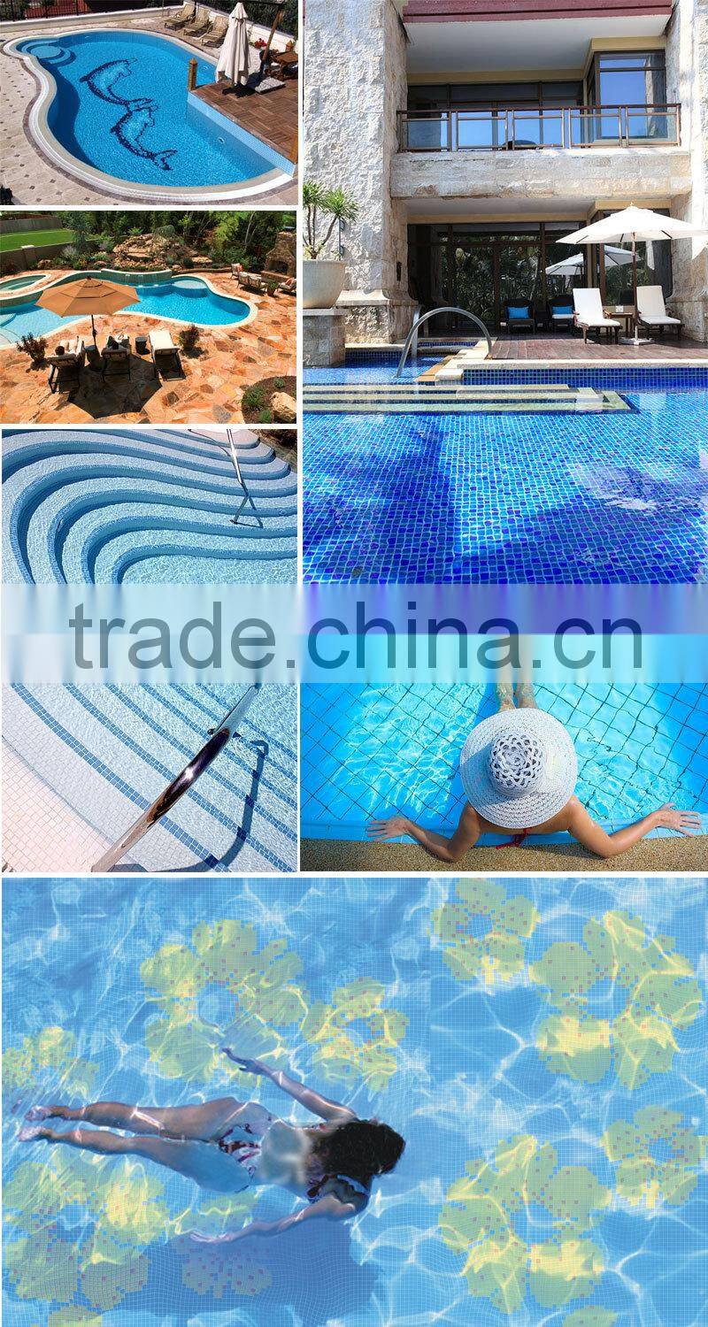 150x300 Decorative tile border line with glass mosaic for pool
