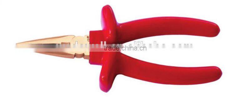Non Sparking Insulated Tools Dipped Snipe Nose Pliers With All Sizes