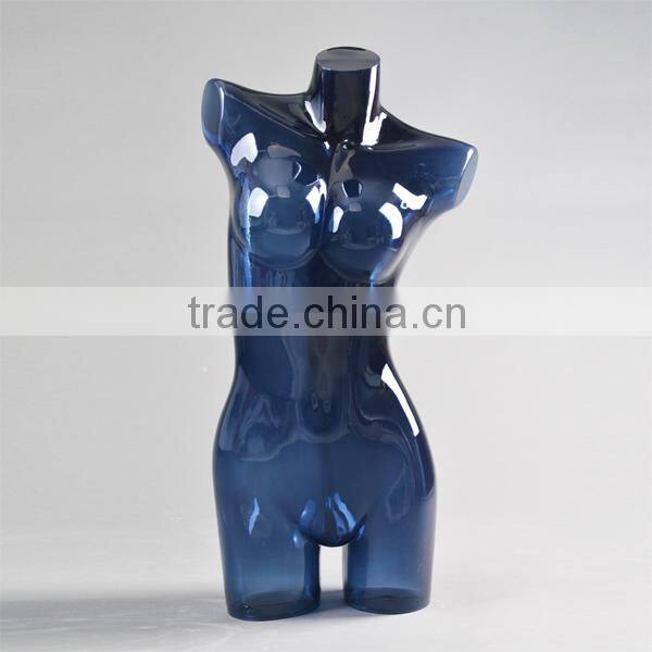 plastic full body mannequin, display transparent female mannequin