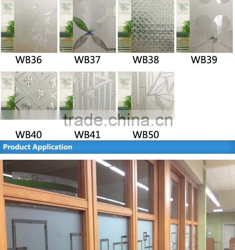 WB50 Wholesale Office PVC Window Static Glass Film Decoration Stickers