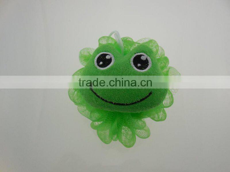 Cartoon mesh bath sponge shower puff mesh sponge exfoliating bath gloves SLS006-01