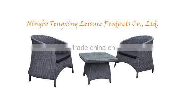 2016 All weather 3pcs garden furniture cheap rattan bistro set
