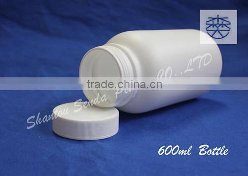 600ml Chemical Industrial Use plastic bottle , HDPE material Chinese manufacture