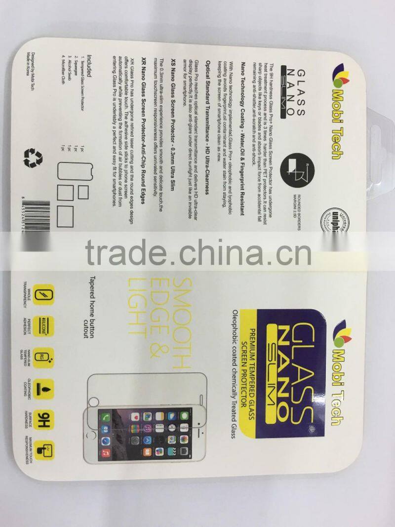 new design Tempered Glass protector packaging paper box, retail display box for temper glass protector package