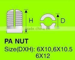ISO certificate hotsale fastener connector M6 furniture PA Nylon Nuts(N3711)