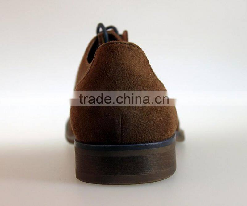 New style swede leather lace-up dress shoes for men