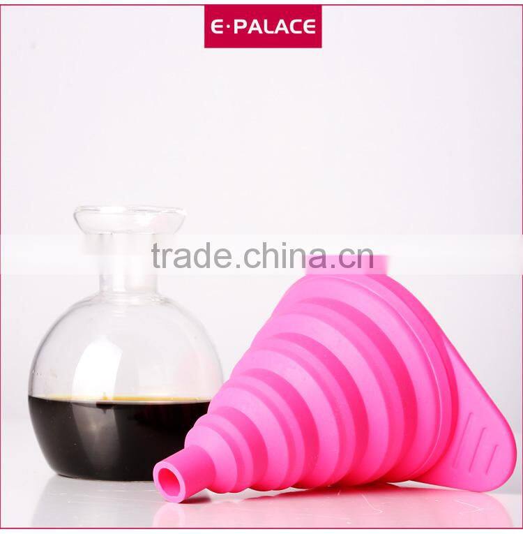 Silicone funnel drain collapsible funnel oil funnel