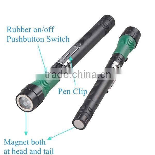 Cheap 3 LEDs Light Plastic Telescopic Magnet Pick Up Tool