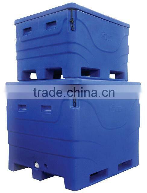 Plastic Insulated Fish Bins, Rotomold fish bins,fish tub, fish container