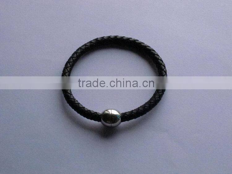 Excellent quality new coming cord end leather bracelet