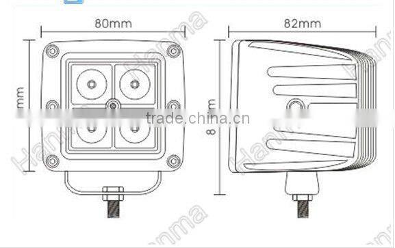 Super bright 12V/24V led lights, led driving lights for ATV/Trucks/Off-road/Construction/Mining IP67 waterproof