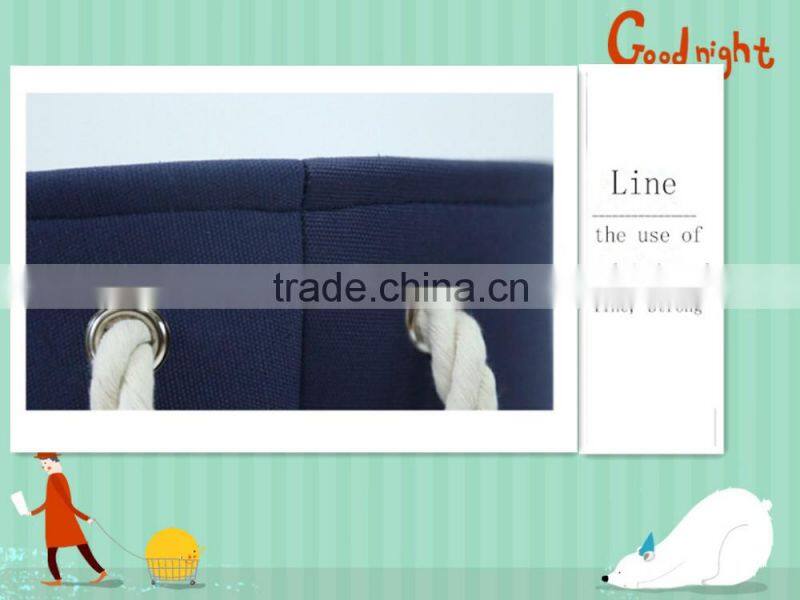 YIWU RODA Cotton embroidery bin canvas toys receive basket sundry receive storage basket bathroom laundry basket