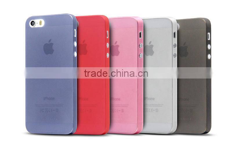 PP cell phone covers for iPhone SE with three sided design