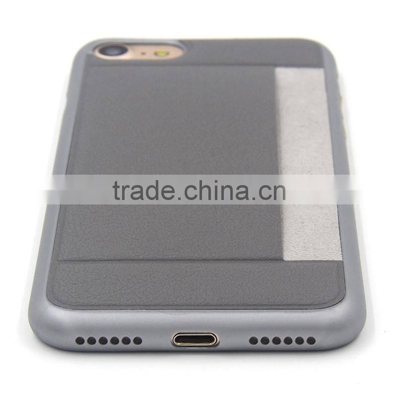 Phone accessory leather case for iPhone 7, wallet case for iPhone 7 , for iPhone case card slot