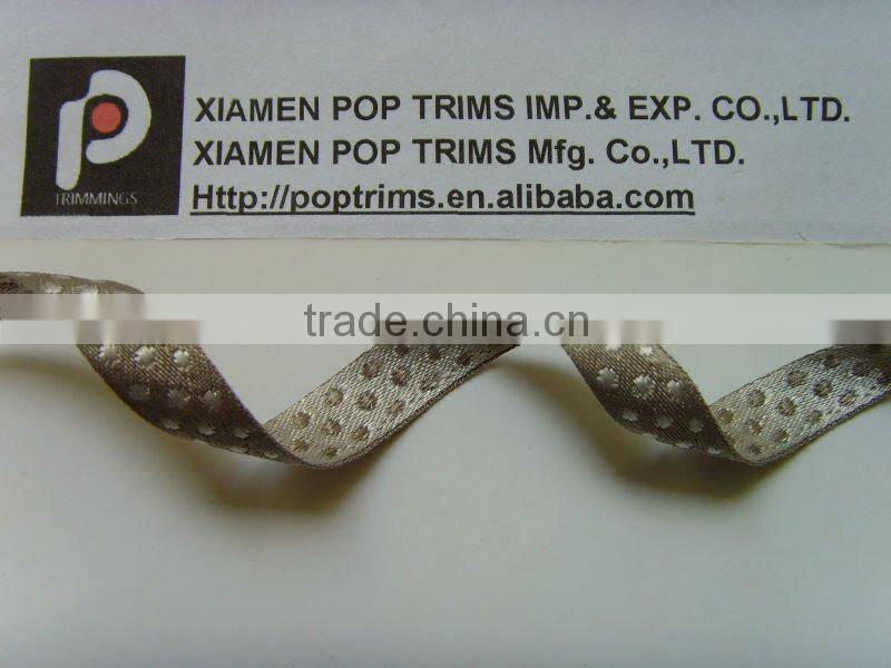 dots woven jacquard ribbon