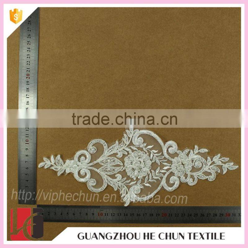 HC-2703-1 Hechun Lace Pearl Guipure Bridal Applique for Wedding Dresses