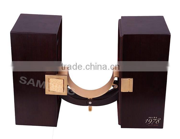 glossy lacquer finish personalized wooden wine box for 2 bottles prices