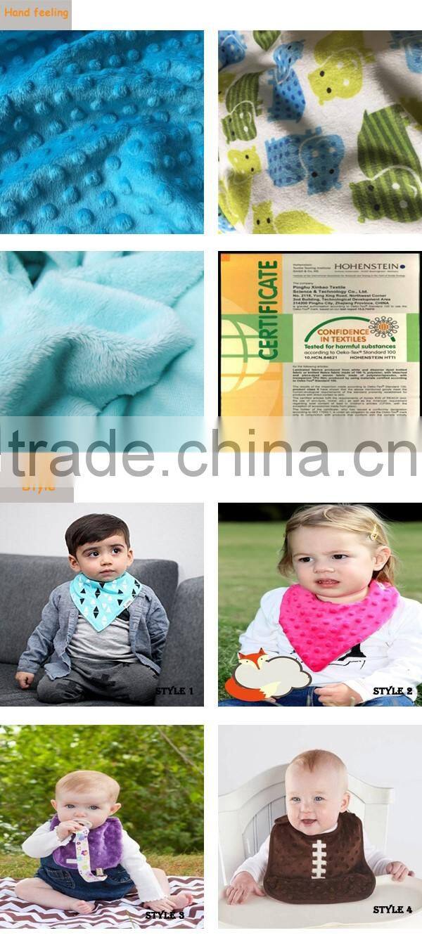 9% Off Hot Selling Fancy Soft Minky Bib With Cartoon Pattern In Stock