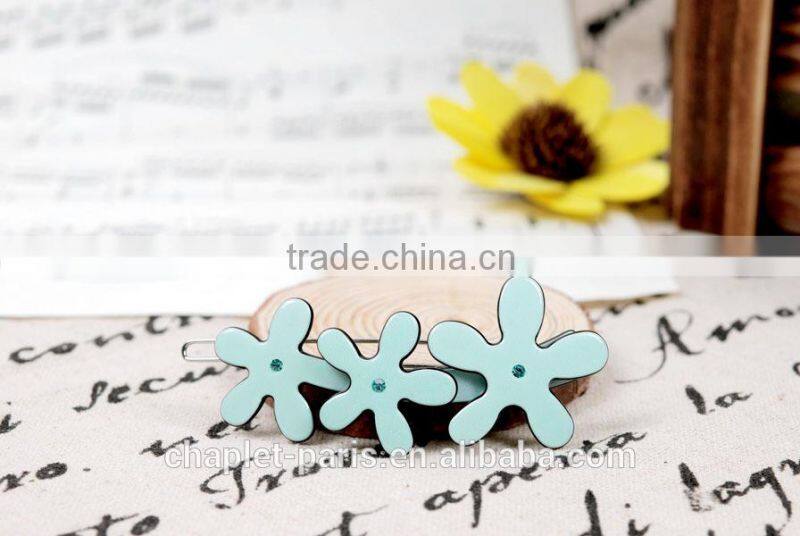 chaplet rhinestone flowers hairpin for girls