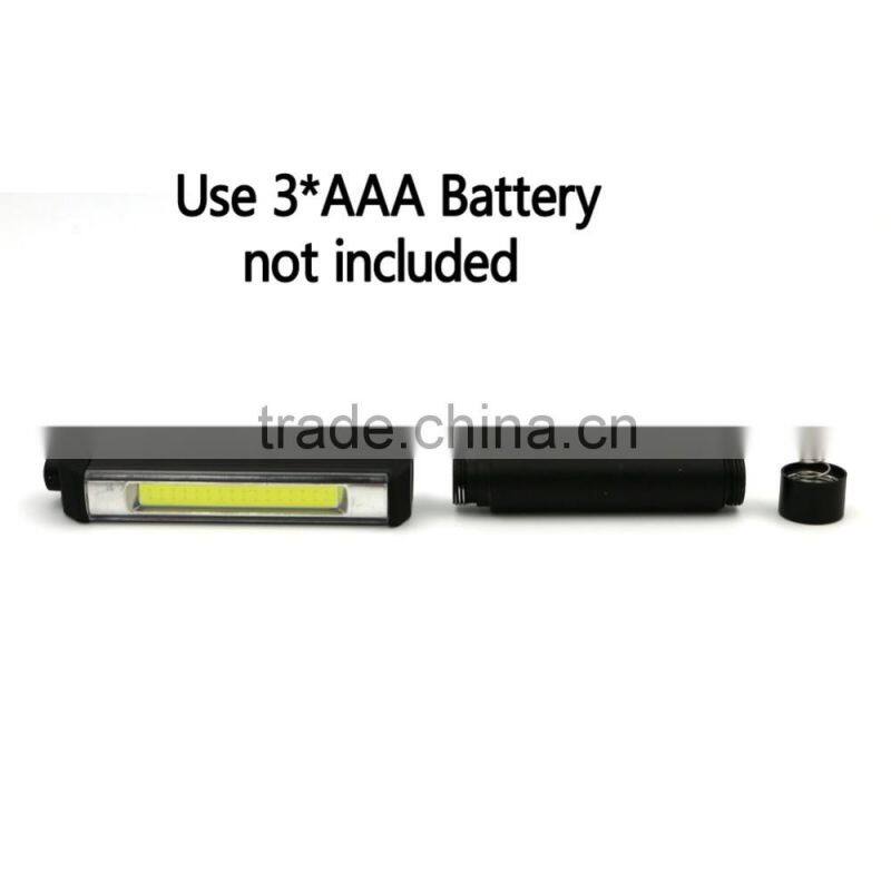 Hot mini pen flashlight Aluminum waterproof with pen holder can be placed pocket