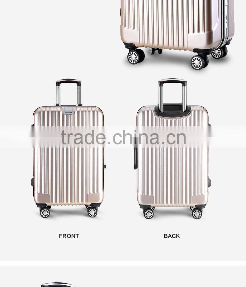 Classics black framed closure durable ABS travel luggage