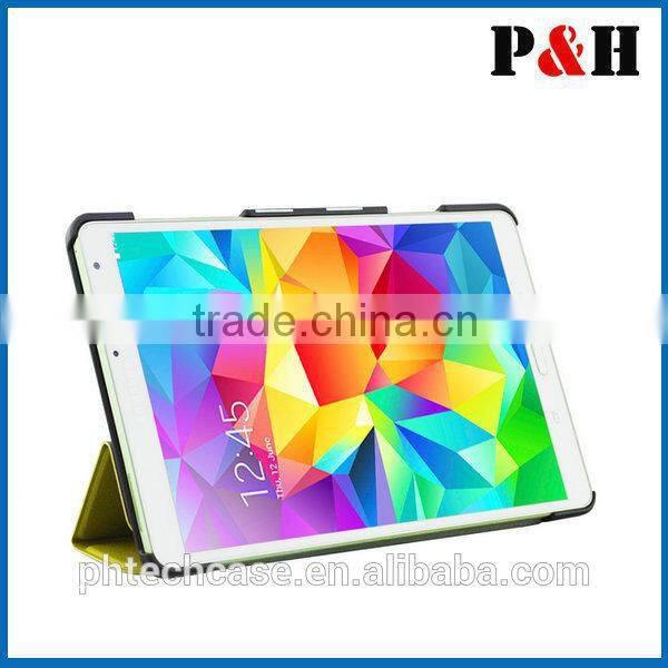 2014 new PU Leather Multi-Folding Folio Wallet Case for SAMSUNG TAB S 8.4