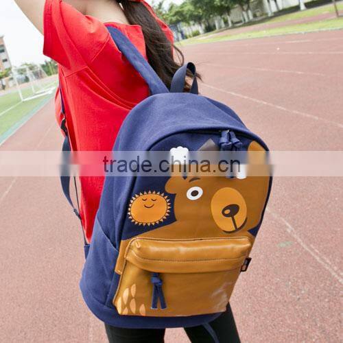 Lovely bear School Bag;Korean Style School Backpack;Lovely Style Cute Teenage Girl School Bags