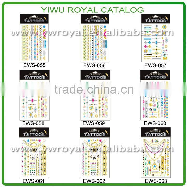 Wholesaler Flash Metallic Waterproof Temporary Tattoo