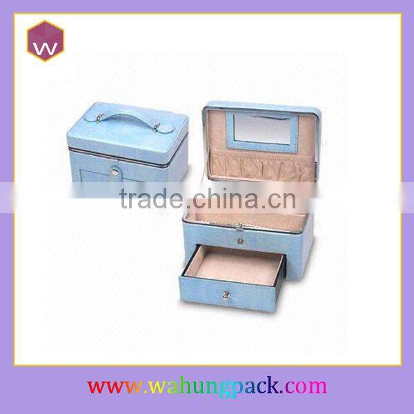 Promotional PU Jewellery Packing Boxes & Brown Jewellery Packing Box Drawer Mirror For Sale