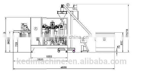 Automatic powder dust removed packing machine line for coffee powder,milk filling and packing machine