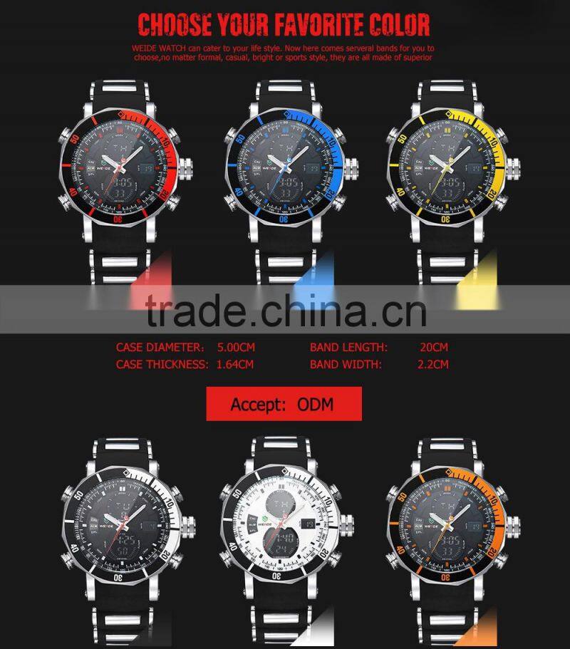 WEIDE Mens Watches Top Brand Watch Men Sports Luxury watch Multi-functional Analog Quartz Digital Smart Watch