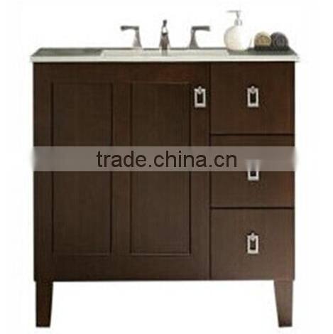 Exquisite Master Bathroom Vanity Solid Wood Mirrored Cabinets